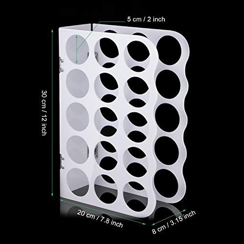 15-Holes Vinyl Storage Rack Acrylic Storage Organizer Multiple Large Holes Display Stand for Vinyl Rolls and More (12 Inch x 7.8 Inch, Aperture 2 Outus