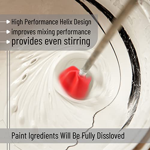 Bates- Helix Paint Mixer, 11.8 Inch, 1 Gallon Paint Mixer for Drill, Resin Mixer, Epoxy Mixer, Paint Stirrer for Drill, Drill Mixer Attachment, Epoxy Bates Choice Pro