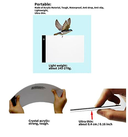 Small Light Box for Tracing, Diamond Painting Art, Weeding Vinyl Light –  WoodArtSupply