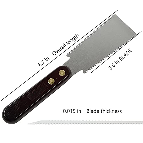 DENKO SEKKA Woodworking Saw MINI Ryoba Double Edge Flush cut, Japanese Pull Saw for Woodworking and Wood Craftsmanship, (Ryoba Double Edge) DENKO SEKKA