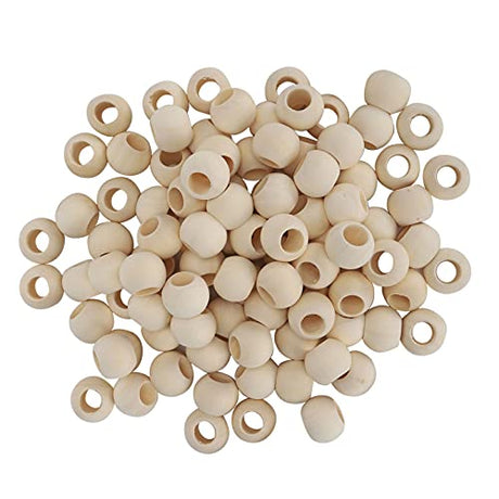 HERCHR 100Pcs Wooden Beads, Round Hole Unfinished Wood Beads for Crafts, Jewelry Making, DIY Crafting 20mm HERCHR