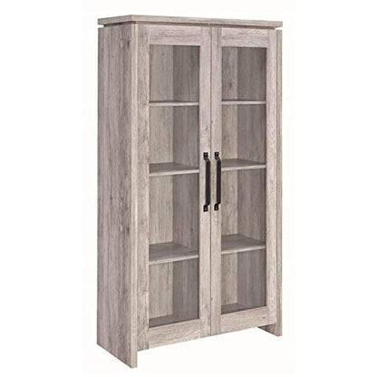 Coaster Home Furnishings Alejo 2-Door Tall Cabinet Grey Driftwood
