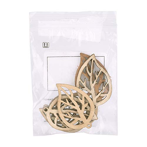 Pandahall 20Pcs Hollow Leaf Natural Wood Beads Pendants 45x28.5x2mm Unfinished Large Leaf Dangle Charms with Loop for Earring Bracelet Necklace PH PandaHall