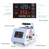 PYD Life 110 V 2 in 1 40 OZ 30 OZ Tumbler Heat Press Machine Mini Max Light Blue Touch Screen for 40 OZ 30 OZ 20 OZ 16 OZ Sublimation Tumbler,for PYD Life