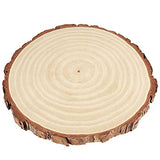 PINGEUI 10 Piece 7-8 Inch Natural Wood Slices, Unfinished Natural Wood Tree Slices with Bark, Large Round Tree Wood Discs Wooden Circles Tree Bark PINGEUI