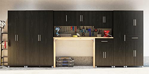 SystemBuild Evolution 36" Utility Storage Cabinet, Black Oak SystemBuild