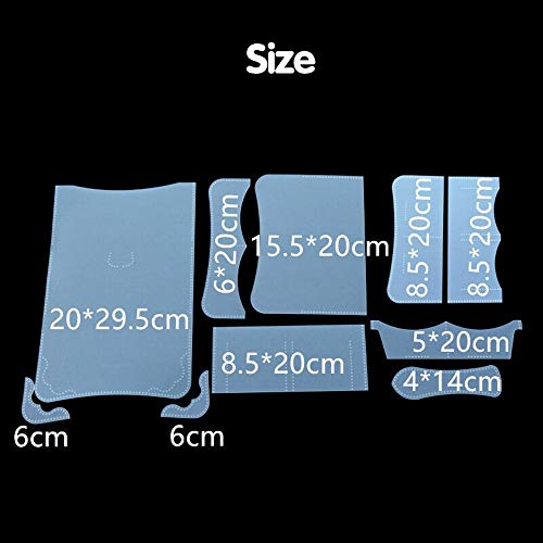 FASTROHY PVC DIY Women Wallet Leather Stencil Pattern Leather Craft Sewing Template Set FASTROHY