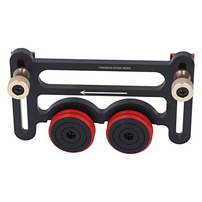 Precision Stock Guides for Table Saw, Dual Universal Featherboards with Sliding Blocks, Woodworking Double Wheel Bearing Stock Roller for Table Saw,