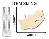 Unfinished Wood South Africa Shape - Africa - Country - Craft - up to 24" DIY 8" / 1/2" 24 Hour Crafts