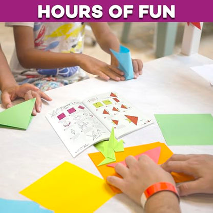 Origami Paper Kit - 50 Projects, 450 Sheets of Colored and Patterned Paper - Hours of Creative Fun for Kids and Adults