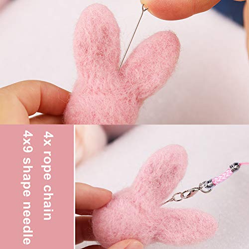 UOOU Needle Felting Kit for Beginners, Wool Felting Kit with 6 Pcs Colorful Needle Felting Needles and Instructions, Wool Felting Supplies for UOOU