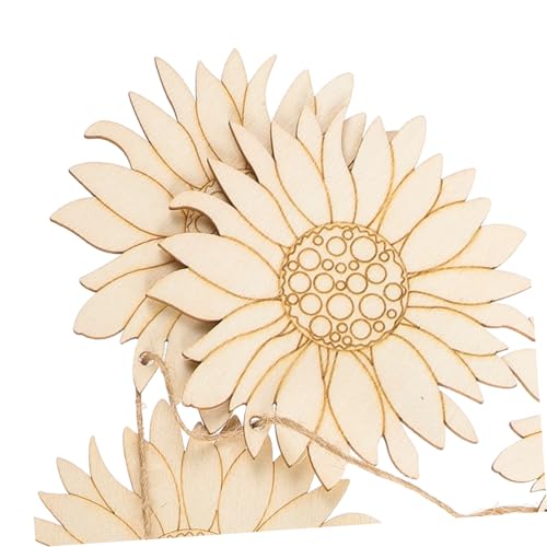 2 Sets Decor Crafts Graffiti Wood Chips Unfinished Flower Cutout Wood Flower Cutouts Craft Supplies Wood Shapes Wood Slices DIY Wood Chips Wood - WoodArtSupply