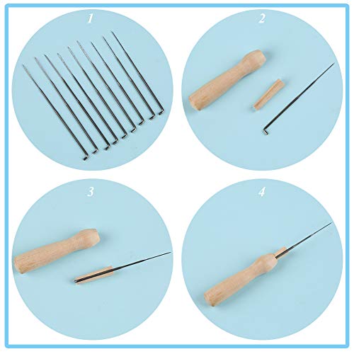 JUPEAN Felting Kit, Needle Felting Kit for Beginner, 60 Colors Wool Roving, Wool Felting Tool Kit with Felting Needles, Foam Mat, Needle Felting JUPEAN