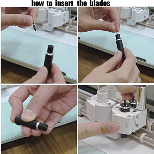 Deep Cut Housing +5 Pcs Deep-Point Blade, AUNKZL Replacement Deep Cut Blade Suitable for Explore Air One/Air/Air 2/ Air 3 / Maker/Maker 3 Cut AUNKZL