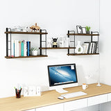 Rustic Wall Mounted Floating Shelves by MXCSE – Stylish Wood Storage Solution for Any Room MXCSE