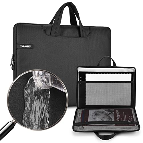 Case for A4 Light Box, IMAGE Waterproof 14 Inch Light Box Travel Storage Case Pouch Cover with Pockets Protective Light Pad Case for A4 Tracing Light IMAGE