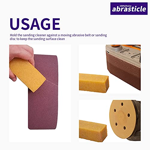 1-1/2" x 1-1/2" x 8" Inch Abrasive Cleaning Eraser Stick, Must Have" Accessory for Sanding Belts & Discs Sandpaper Rough Tape, Skateboard and Shoes,