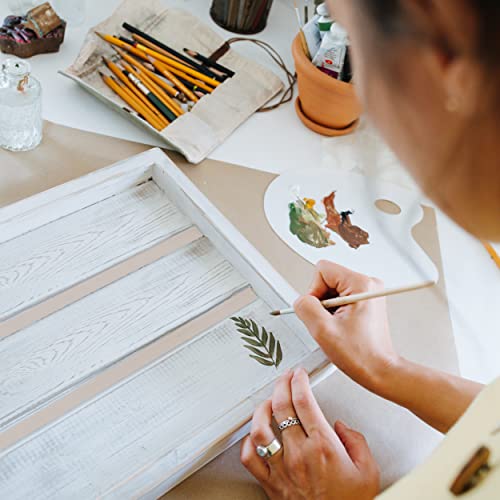 LEISURE ARTS Good Wood Wooden Half Crate craft caddy in unfinished pine for storage wood crates, Large decorative boxes and centerpieces for the home LEISURE ARTS