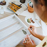 LEISURE ARTS Good Wood Wooden Half Crate craft caddy in unfinished pine for storage wood crates, Large decorative boxes and centerpieces for the home LEISURE ARTS