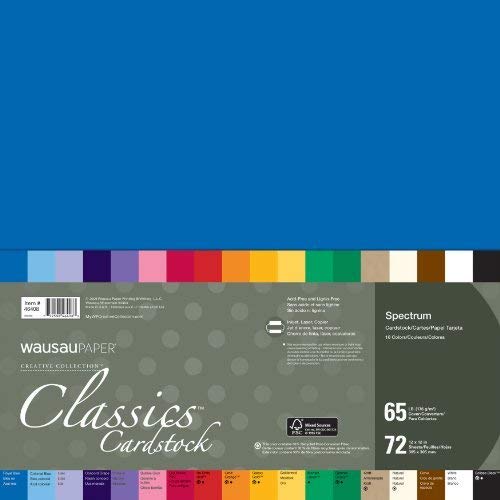 Astrodesigns/Creative Collection Starter Kit Cardstock, 12" x 12", 65 lb/176 gsm 18-Color Assortment, 72 Sheets (46408-03) - WoodArtSupply