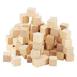 LEXININ 400 PCS 1 Inch Small Wooden Cubes, 25mm Natural Unfinished Wood Blocks, Blank Square Wood Cubes for Crafts, DIY Projects LEXININ