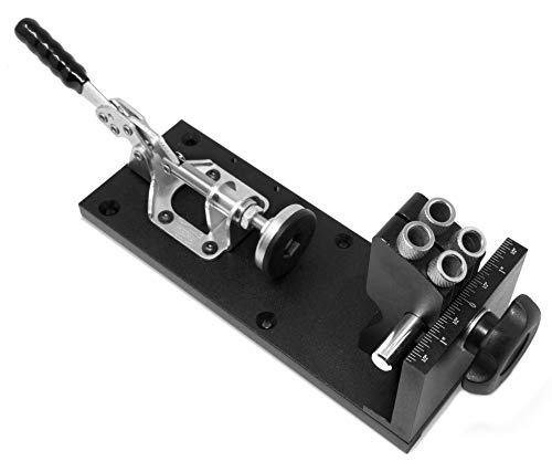 WEN Pocket Hole Jig Kit, Metal, Step Drill Bit, Self-Tapping Screws, and L-Base (WA1527) WEN