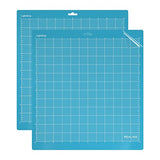 REALIKE LightGrip Cutting Mat for Cricut Maker 3/Maker/Explore 3/Air 2/Air/One, 2 Pack 12x12 Inch Blue Light Grip Adhesive Sticky Non-Slip Cut Mat REALIKE