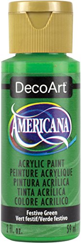 DecoArt Americana Acrylic Paint, 2-Ounce, Festive Green, by The Yard - WoodArtSupply