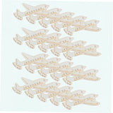 Gogogmee 60 Pcs Wooden Slices Crafts Wood Cutout Shapes Wooden Hanging Decoration Model Plane Crafts for Kids Ornament for Kids Developmental Toys Gogogmee