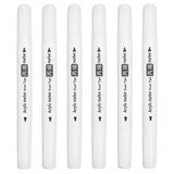 Arhomet White Acrylic Paint Markers, 6 Pack Dual Tip Double-Sided Acrylic Water-Based Paint Pens for Stone, Glass, Ceramic, Easter Egg, Metal, Wood, Arhomet