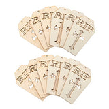 Happyyami 50pcs Ghost Festival Sign Unfinished Wood Chips Unfinished Wood Cutout Halloween Coffin Cutoutcs Halloween Coffin Slices Rip Coffin Wood Happyyami