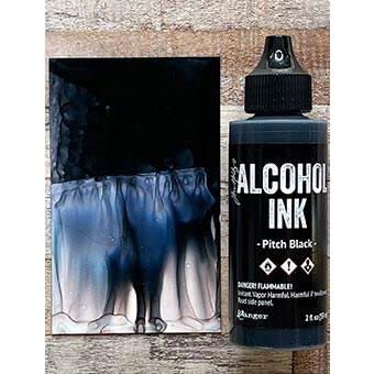 Tim Holtz Alcohol Ink - Pitch Black 2 oz. - WoodArtSupply