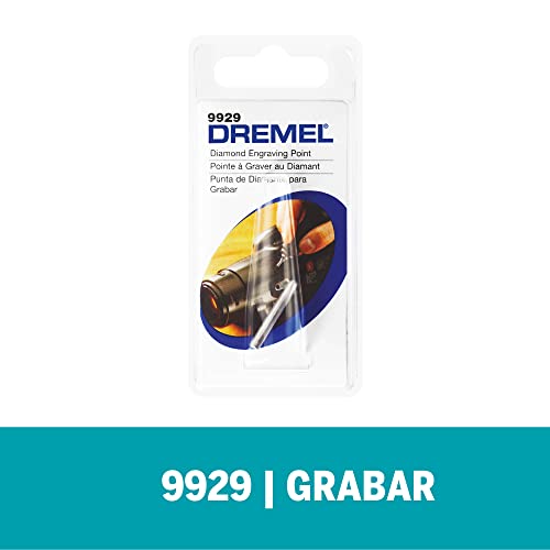 Dremel 9929 Rotary Tool Engraver Bit with Diamond Point- Perfect for Engraving Metal, Glass, and Wood, Grey , Gray