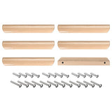 uxcell Wood Pull Handles, 6" 6Pcs Wooden Drawer Unfinished Knobs Pulls for Kitchen Furniture Drawer Wardrobe Cupboard with Screws uxcell