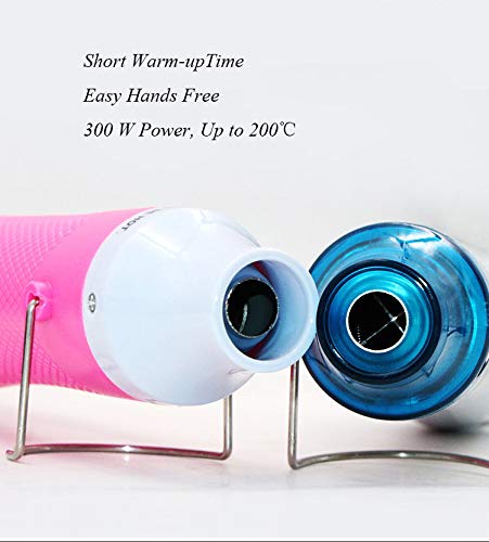 Bubble Buster Tool Paint Heat Gun for Craft Epoxy Glitter Tumbler, Blower Hot Air Heater for Embossing Stamps Resin Heatcraft Wax Art Projects (Pink) N/P