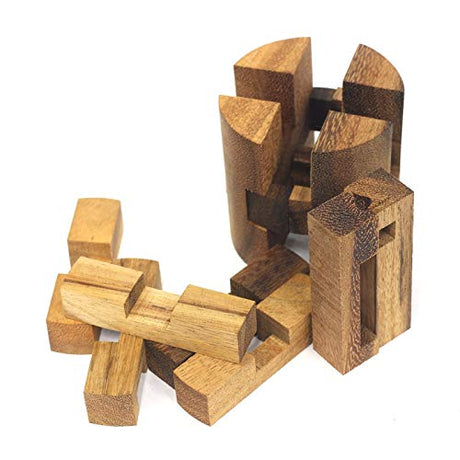 Premium 3D Wooden Brain Teaser Puzzle - Powder Keg by SiamMandalay SiamMandalay
