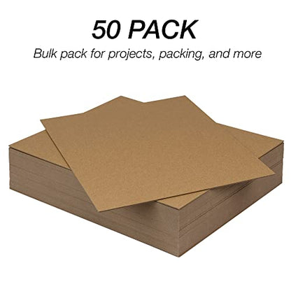 Samsill Chipboard Sheets 8.5 x 11 Inches, 50 Pack, Acid Free, 50 Point, Brown, Compatible with Cricut Machine, Create Embellishments for Cards, Mixed - WoodArtSupply