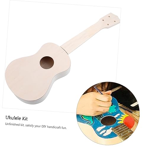 Toyvian 3 Sets Diy Ukulele Soprano Ukulele Kit Unfinished Ukulele Guitar Kit Ukulele Decoration Kit Music Instruments for Adults Diy Musical Toyvian