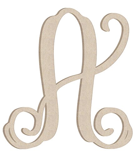 1 Inch Small Wooden Letters A Blank Craft, Wood Vine Monogram Letter Decor, Alphabet Wall Monograming for Kids Room DIY