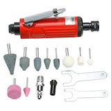 Asabocai 1/4inch Air Powered Die Grinder, Pneumatic Straight Die Grinder with 1/4"(6MM) and 1/8"(3MM) Collets,22000 RPM Rear Exhaust, Compact Asabocai