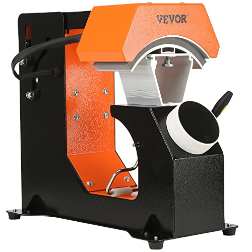 VEVOR 3-in-1 Auto Hat Heat Press with 3pcs Interchangeable Platens(6.6" x 2.7", 6.6" x 3.8", 6.1" x 3"), Automatic Release&Press Knob-Style Digital