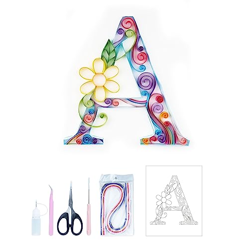 Uniquilling Quilling Kit Paper Quilling Kit for Adults Beginner, Handmade DIY Craft Quilling Paper Filigree Painting Kit Tools, Room Wall Art Decor Uniquilling