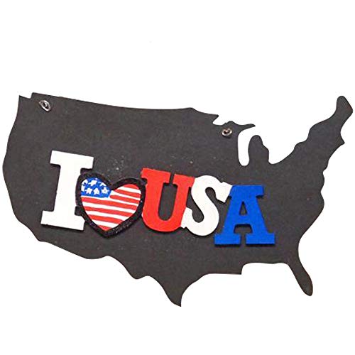 United States Cutout Unfinished Wood Home Decor Geography School Door Hanger MDF Shape Canvas Style 1 (12") Diverse Woodworking