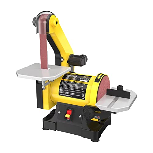 Woodskil Professional Belt Sander, 1 in. x 30 in. Belt Sander and 5 in. Disc Sander, Disc Belt Sander for Woodworking with 1/3 HP Low Noise Induction Woodskil