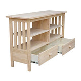 IC International Concepts International Concepts Unfinished Mission, Brown (TV-31) Entertainment/TV Stand IC International Concepts