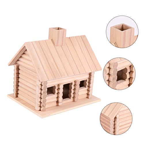 FUNOMOCYA Wooden House Bird nest Mini Wood Bird Houses Unfinished Wooden birdhouses Hanging Bird Mini Bird House DIY Birdhouse Outdoor Birds FUNOMOCYA