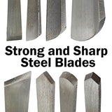 8 Piece Wood Chisel Woodworking Lathe Hand Tool Set by Science Purchase Science Purchase