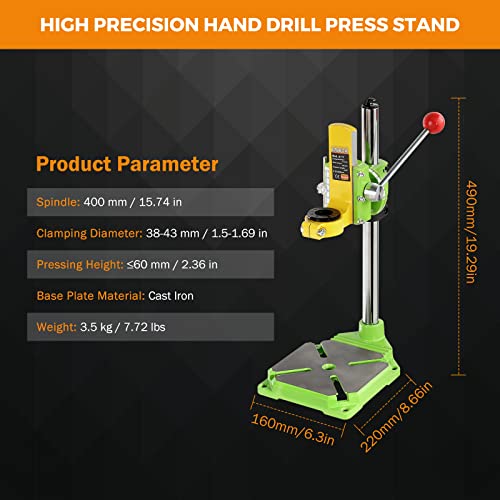 BEAMNOVA Drill Press Stand for Hand Drill Benchtop Industrial Kit Tool Holder 90 Degree Clamp Workbench Repair Tool - WoodArtSupply