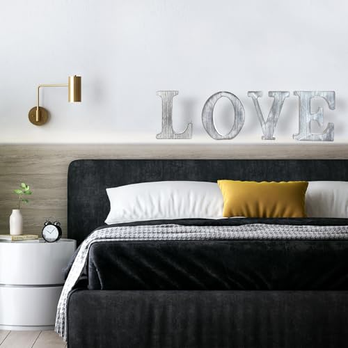 WOODOUNAI 8 Inch Wood Letters Unfinished Rustic Wood Letters for Wall Decor Decorative Standing Letters Slices Sign Board Decoration for Craft Home woodounai