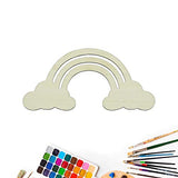 Creaides Rainbow Wood DIY Crafts Cutout Rainbow Shaped Wooden Ornaments Unfinished Wood Slices Embellishments for Wedding Birthday Christmas Party Creaides